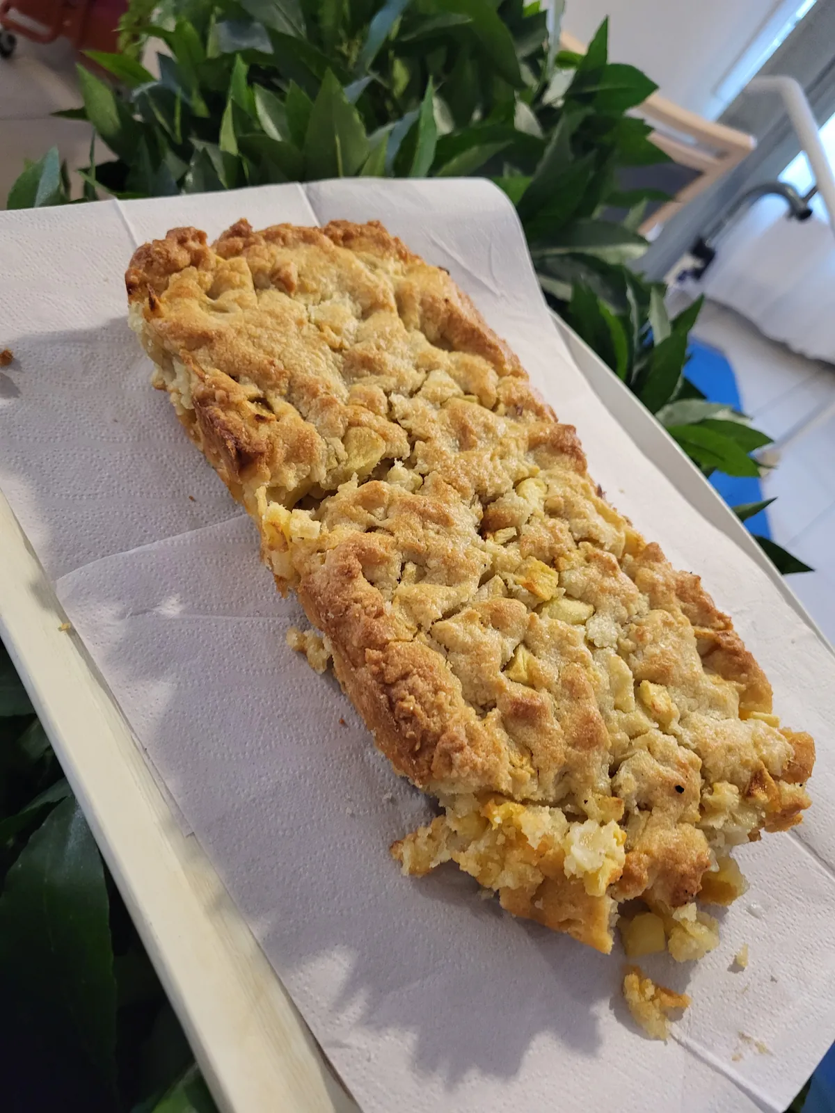 crumble aux pommes avec les résidents au Adrets 