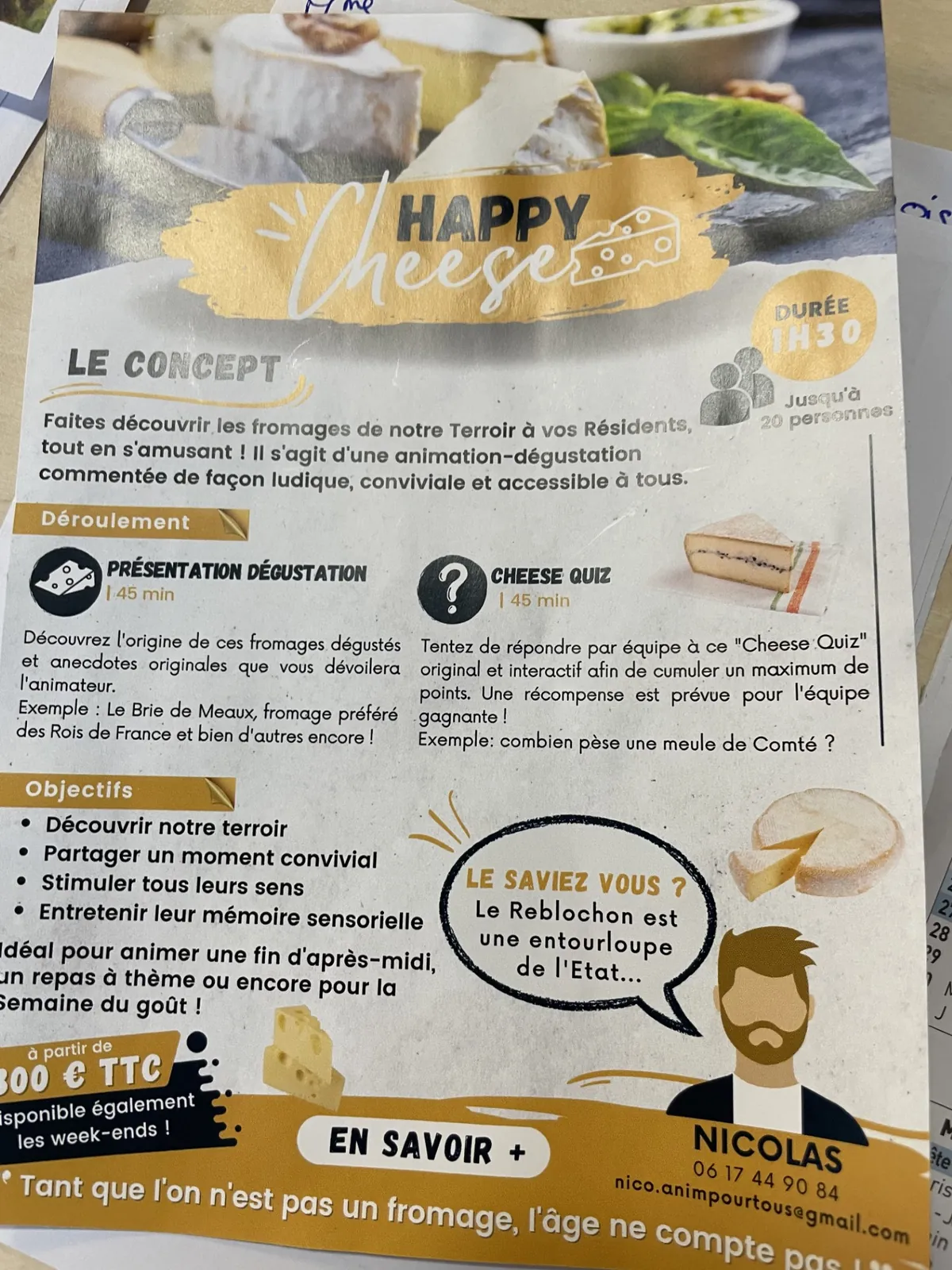 Semaine du goût au Domaine De Jallemain- Maison de retraite 