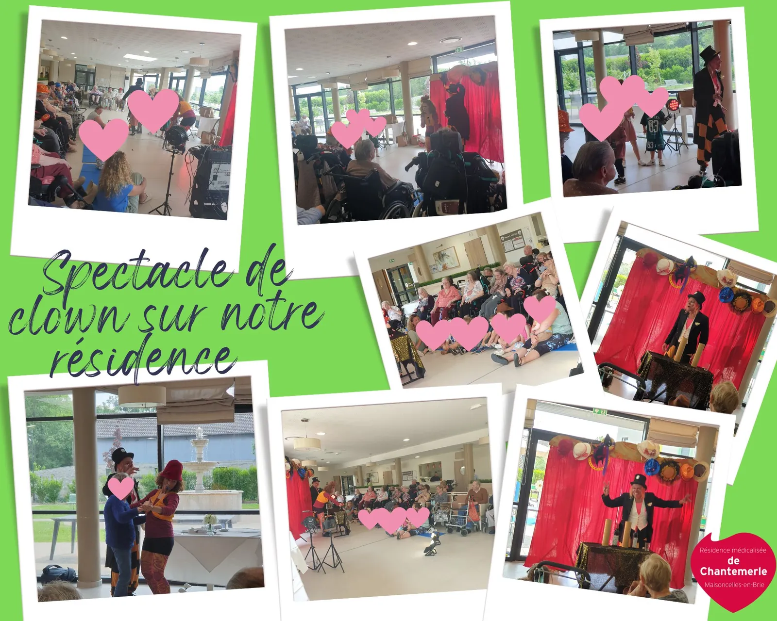 Journée du Mercredi 14 Mai /Spectacle de Clown sur notre résidence 