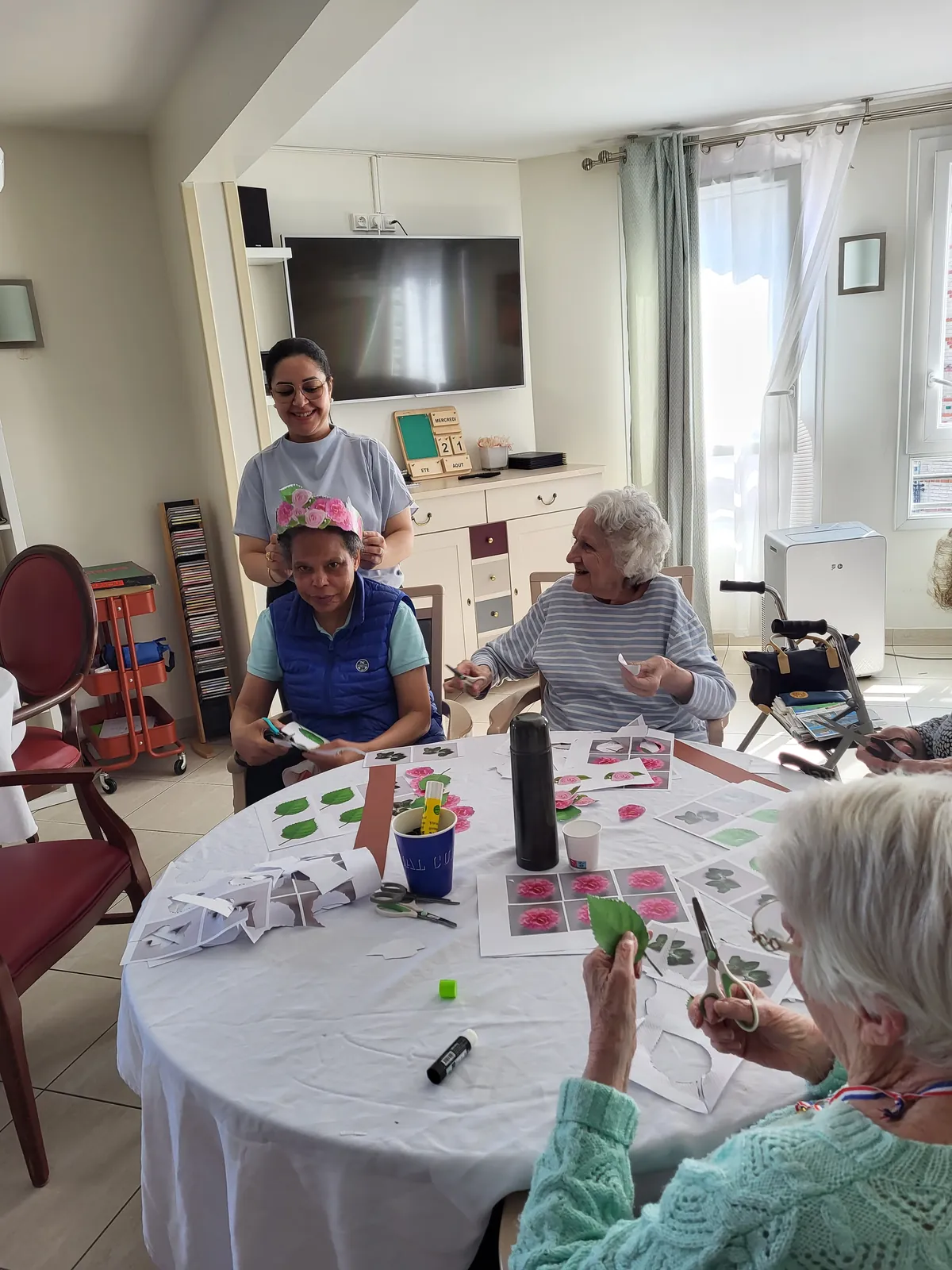 Atelier créatif avec les résidents 