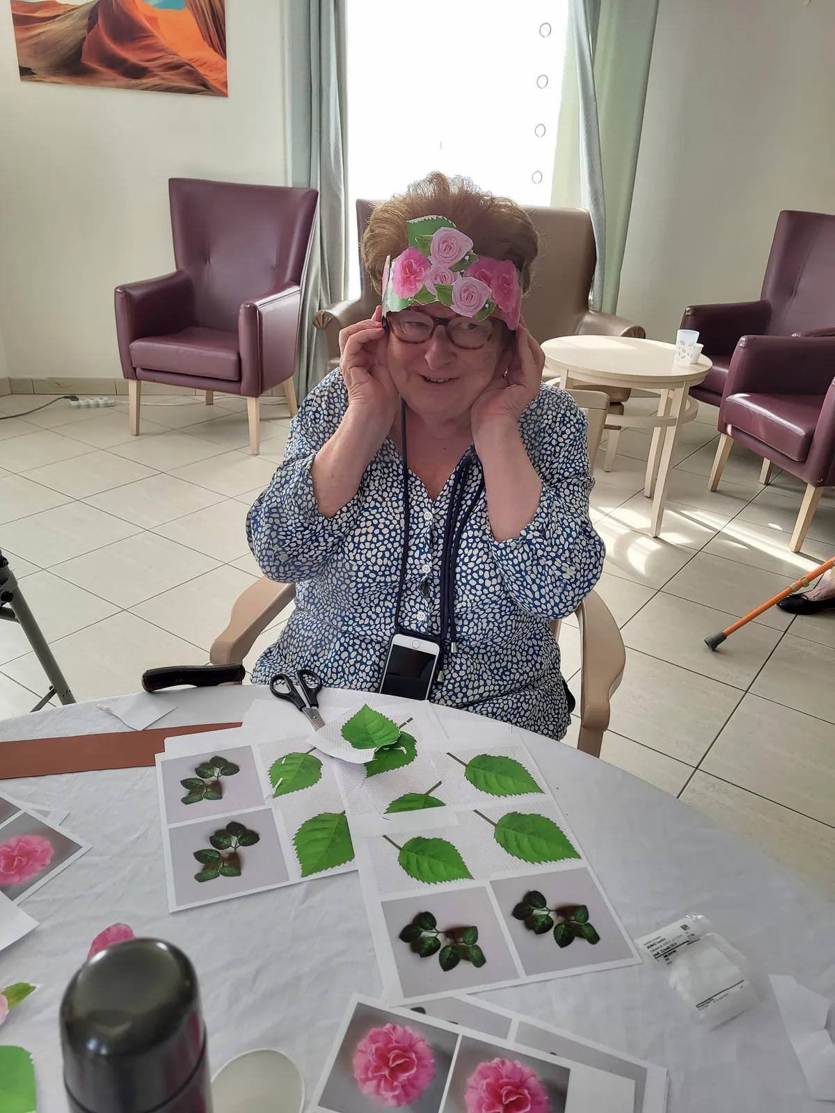 Atelier créatif avec les résidents 
