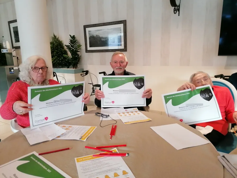 Semaine des Mathématiques à l'EHPAD d'Esbly