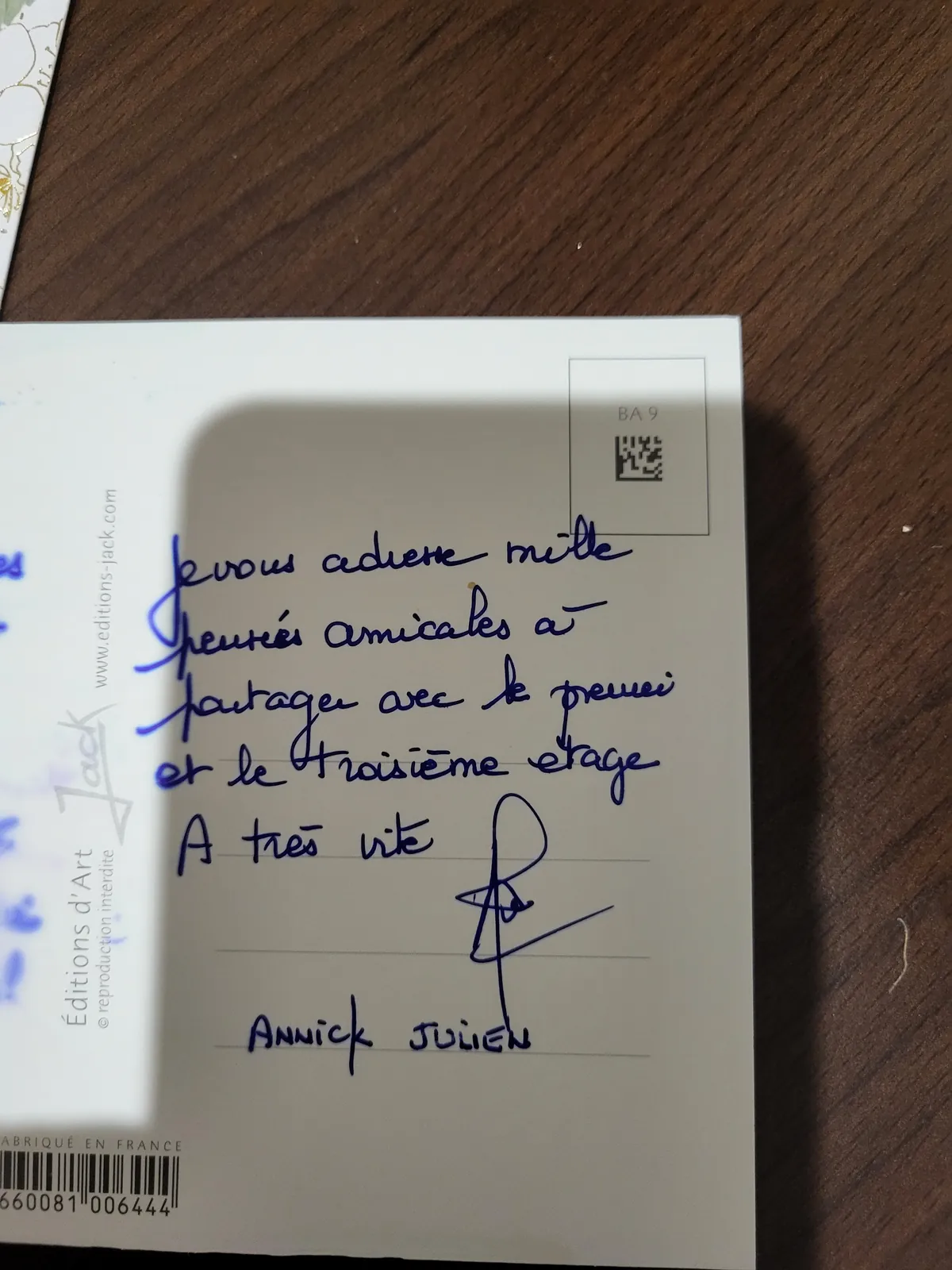 Merci à toutes les familles pour vos jolies attentions !