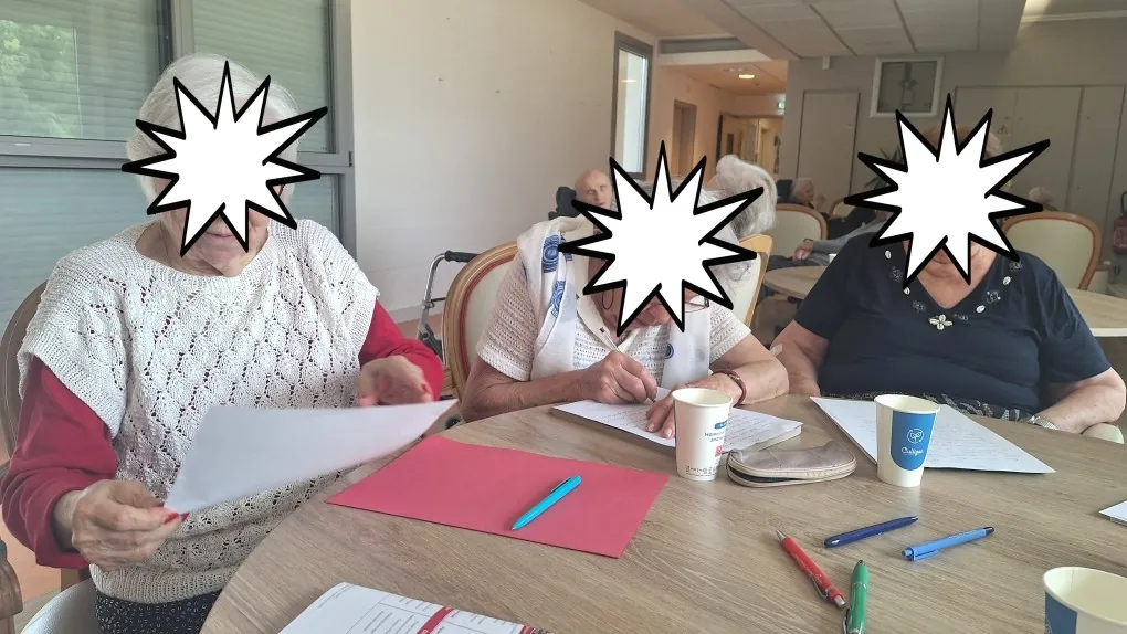 DICTEE AVEC LES RESIDENTS 