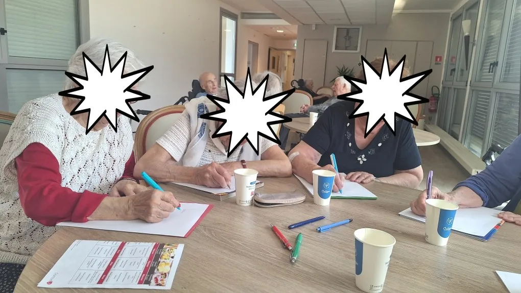 DICTEE AVEC LES RESIDENTS 