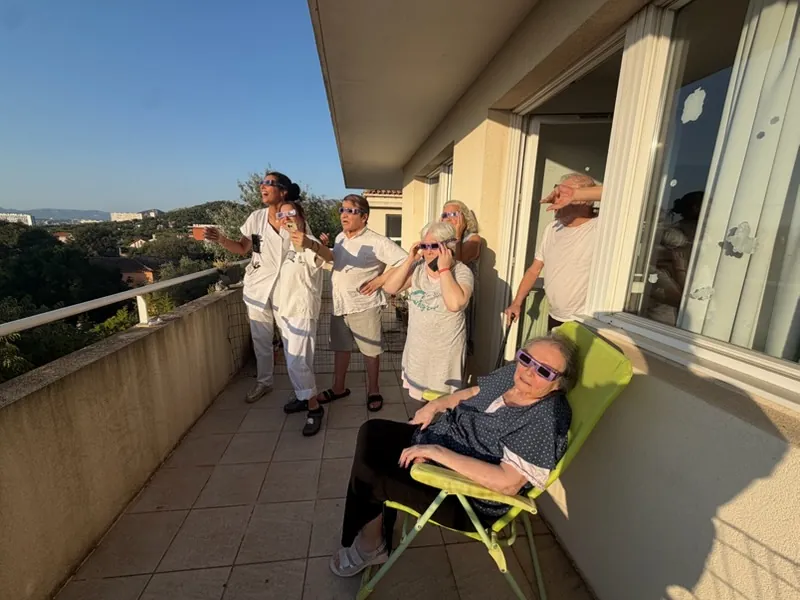 Une éclipse solaire observée depuis la Résidence Mazargues
