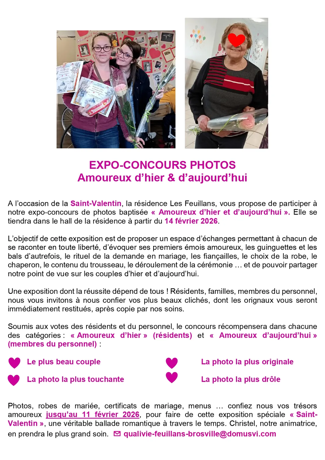 Expo-photo concours : confiez-nous vos trésors amoureux. !