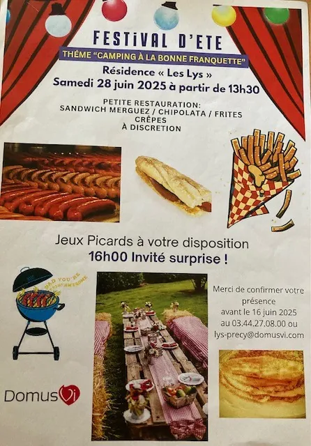 FESTIVAL DE L'ETE !  thème : Camping à la bonne franquette