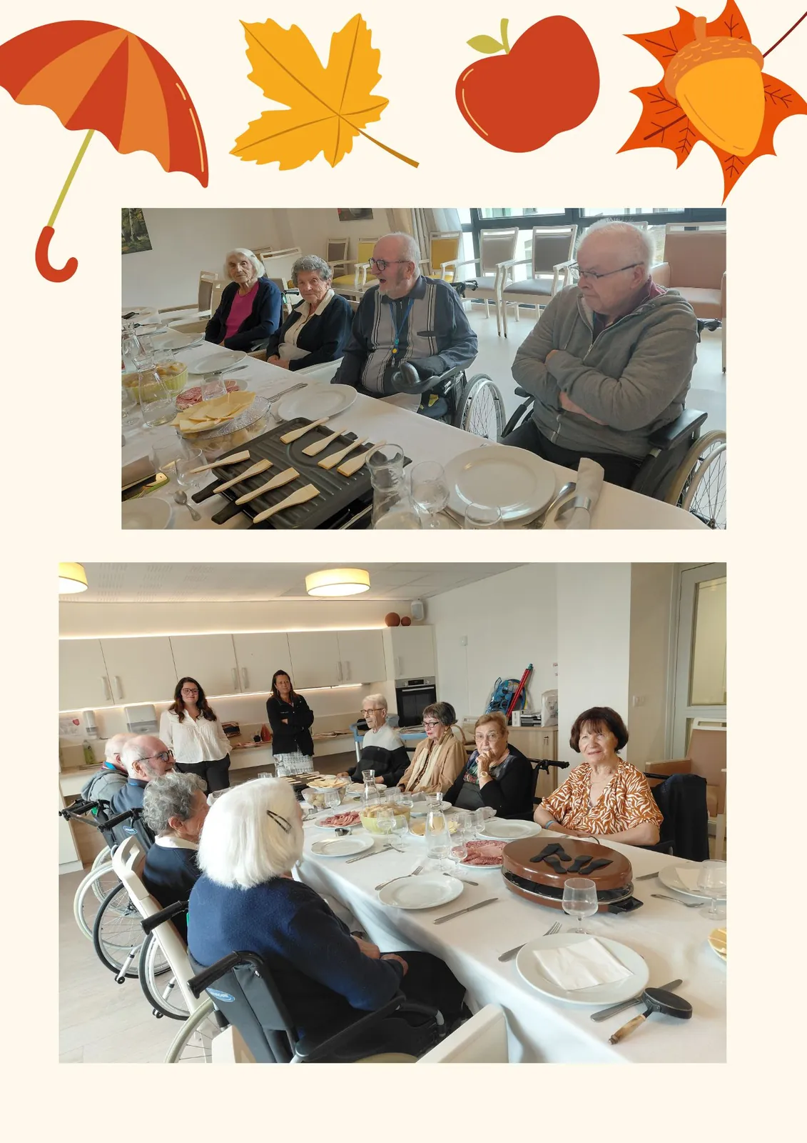 Repas comme à la maison et anniversaires du jour !
