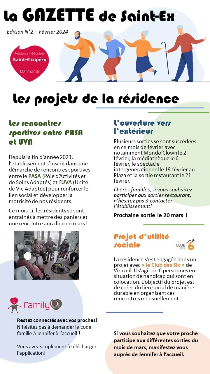 La Gazette de Saint-Ex du mois de février