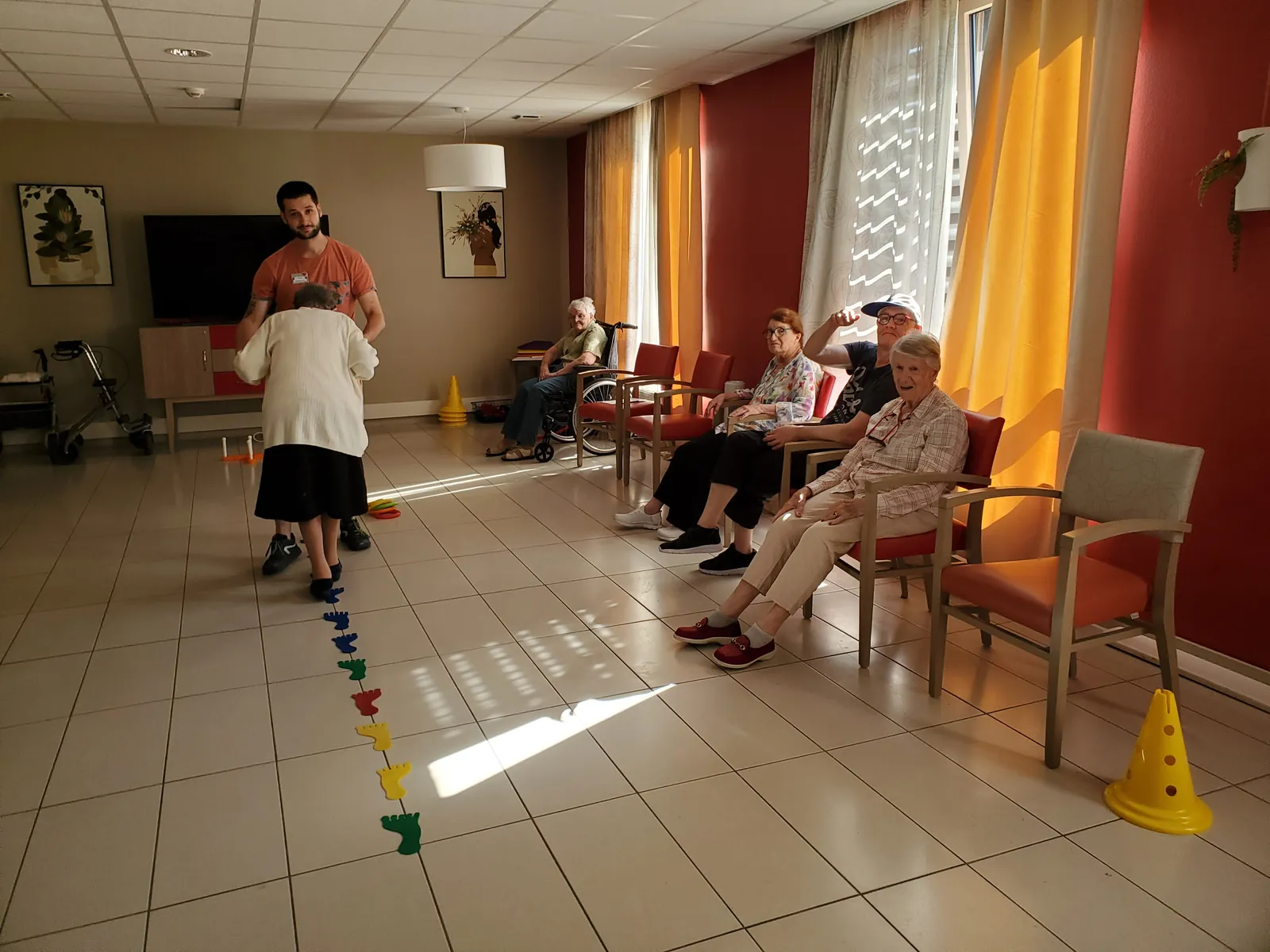 Une séance d'équilibre avec Alexandre, nouvel EAPA