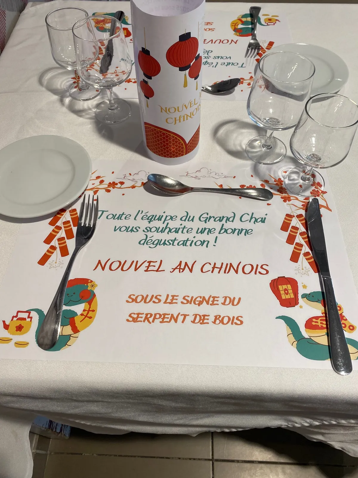 Repas Nouvel An chinois à la résidence du Grand Chai