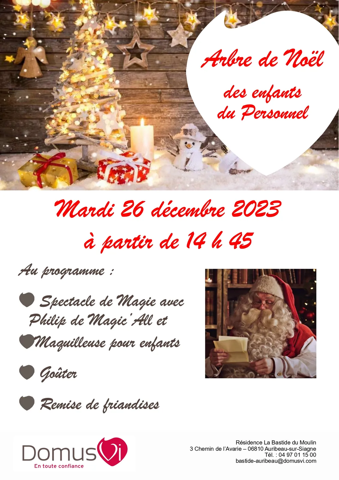 L'arbre  de Noël des enfants du personnel