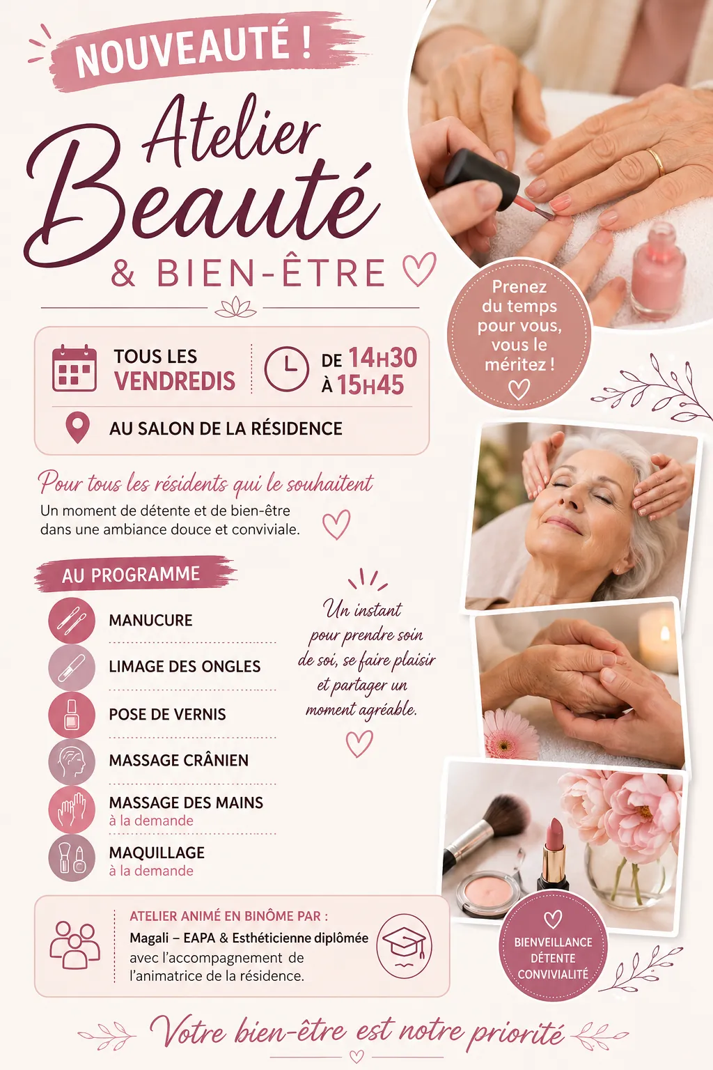 Un moment de douceur et de bien-être pour nos résidents  résidence Mazargues 13009