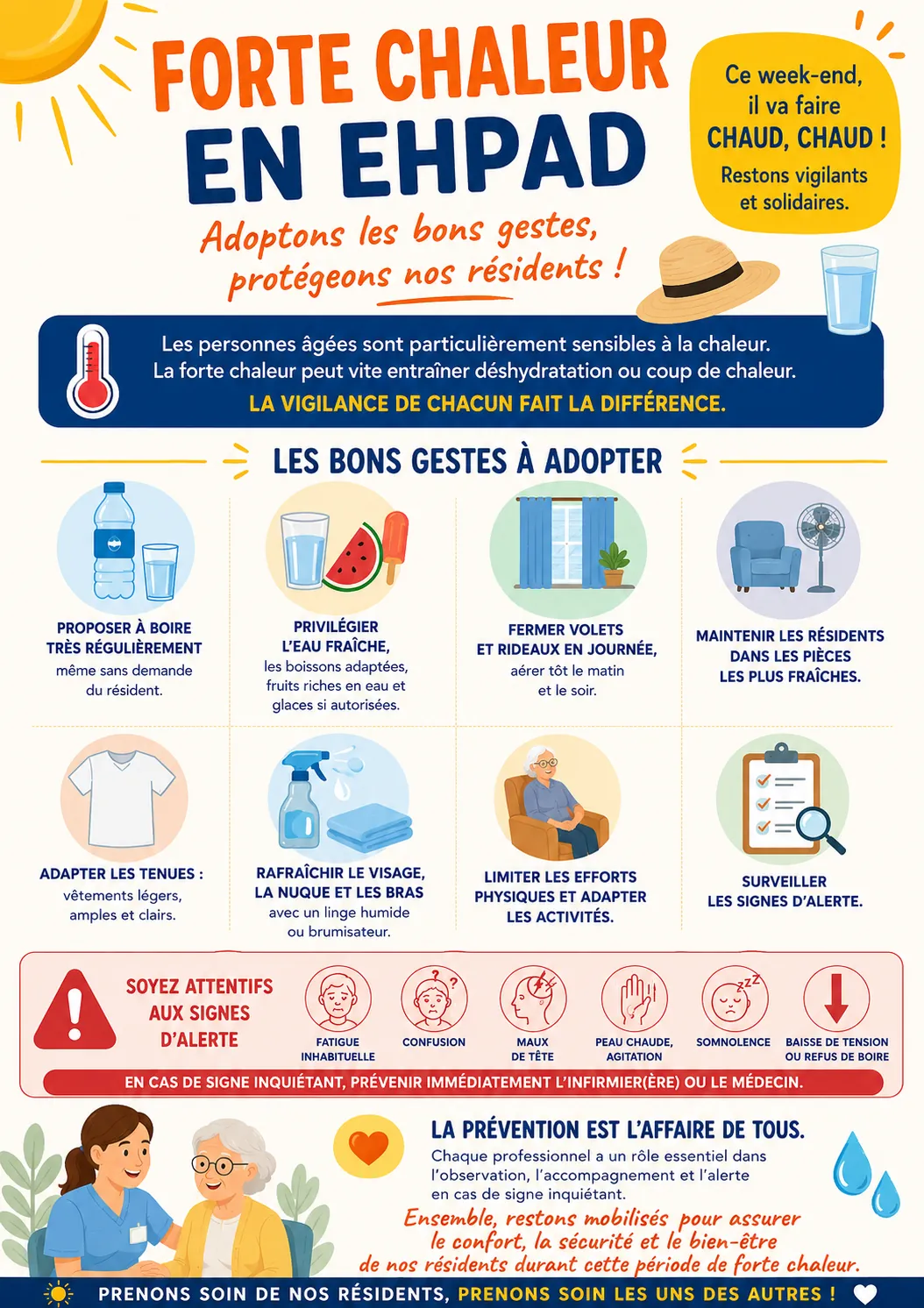 Vigilance canicule en EHPAD : adoptons les bons gestes 