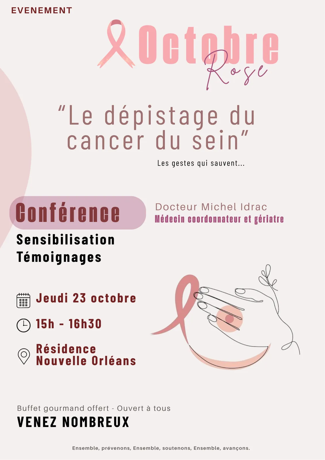 Octobre Rose : Ensemble, mobilisons-nous pour le dépistage du cancer du sein
