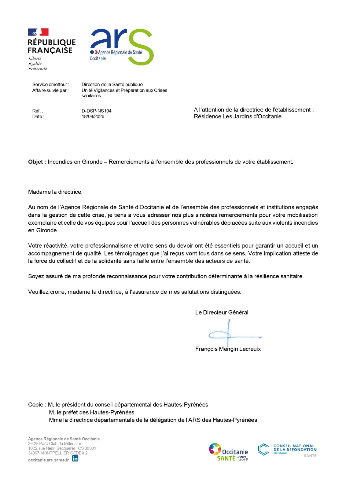 Remerciements !