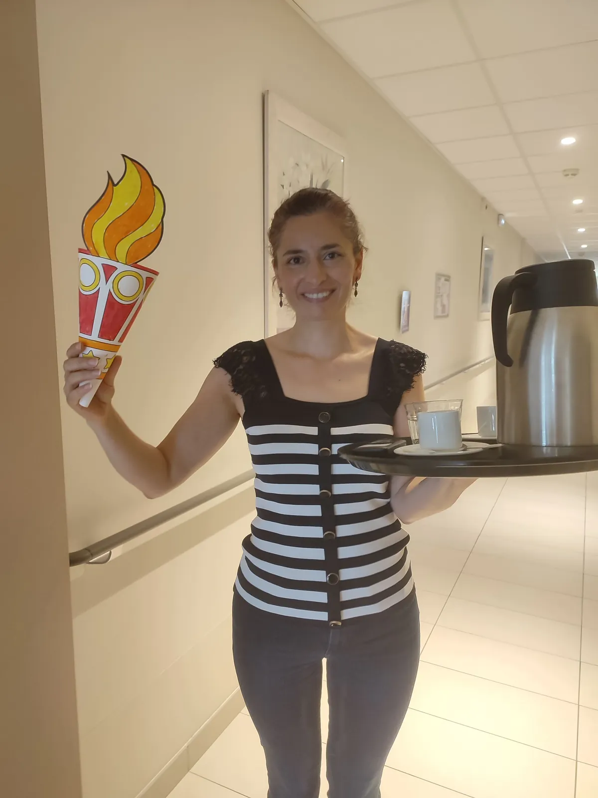 L'arrivée de la flamme olympique à la résidence Méridienne !