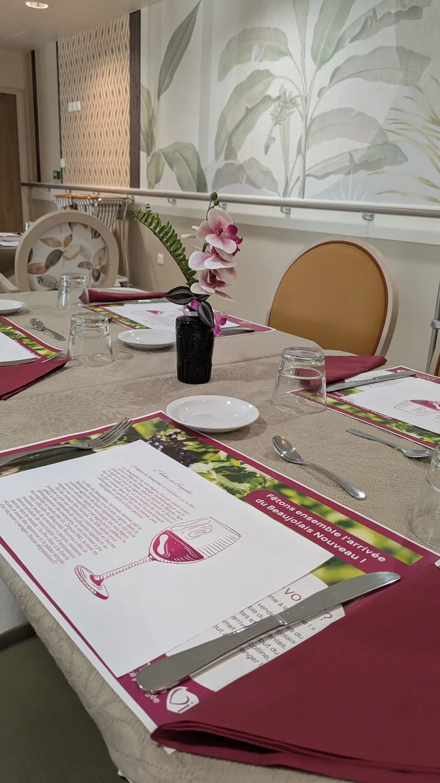 Le Beaujolais nouveau célébré à l’EHPAD !