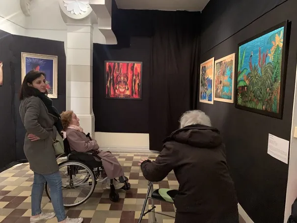 Visite des expositions à la médiathèque Condorcet !