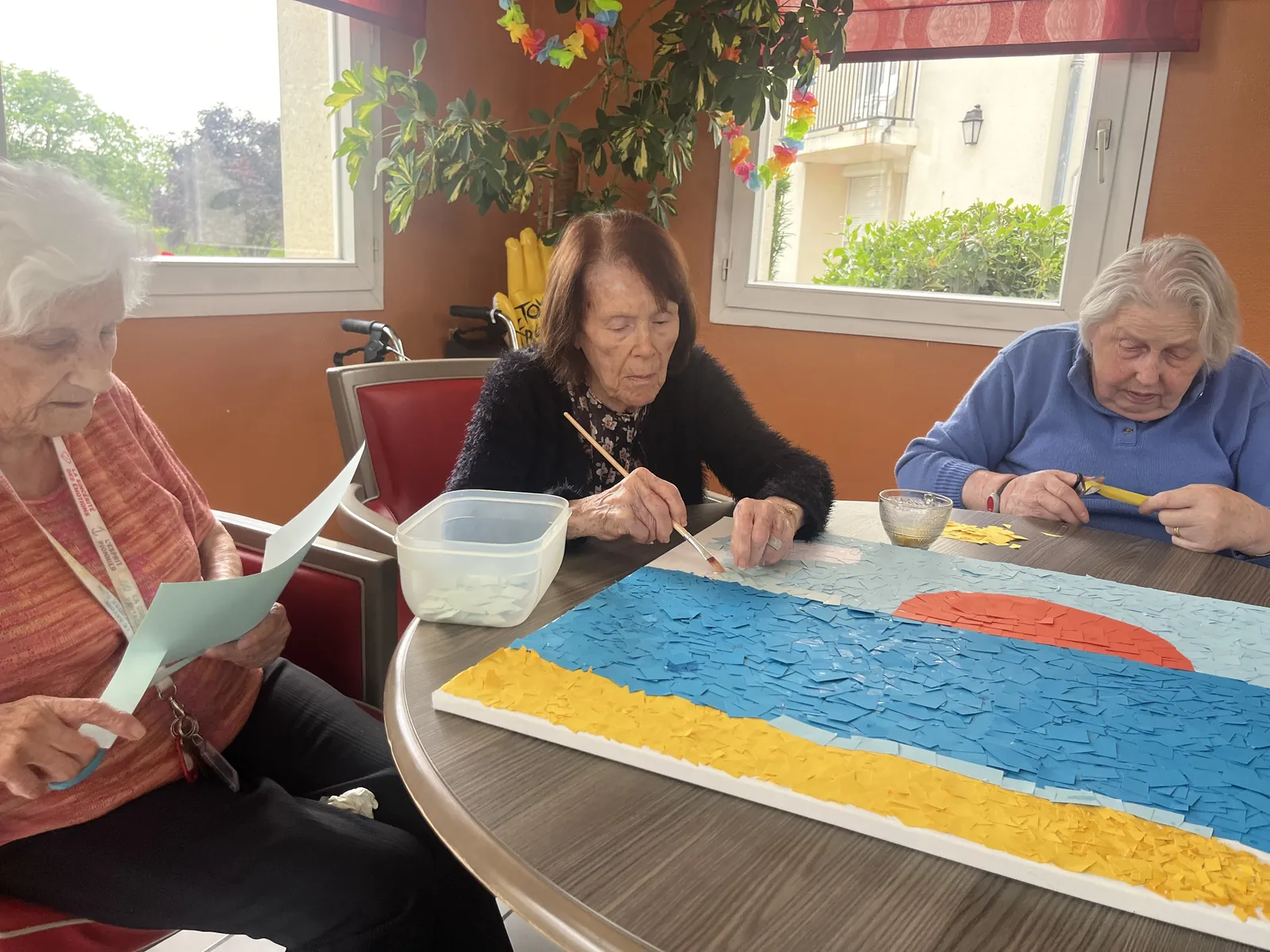 Création du tableau en mosaïque 