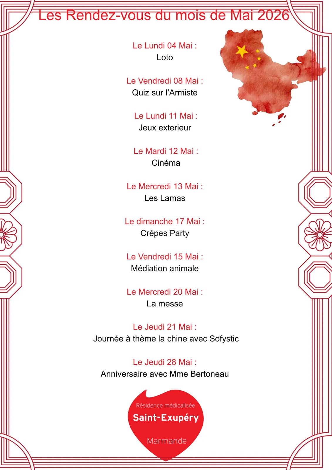 Temps forts du mois de Mai 