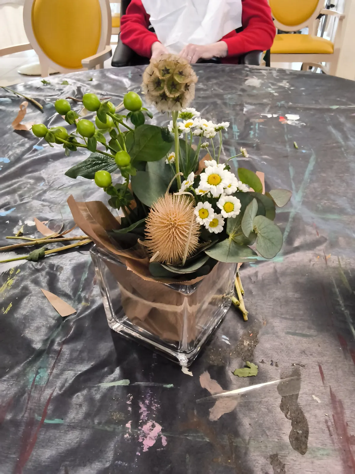 Art floral : "Sourire d'hiver"