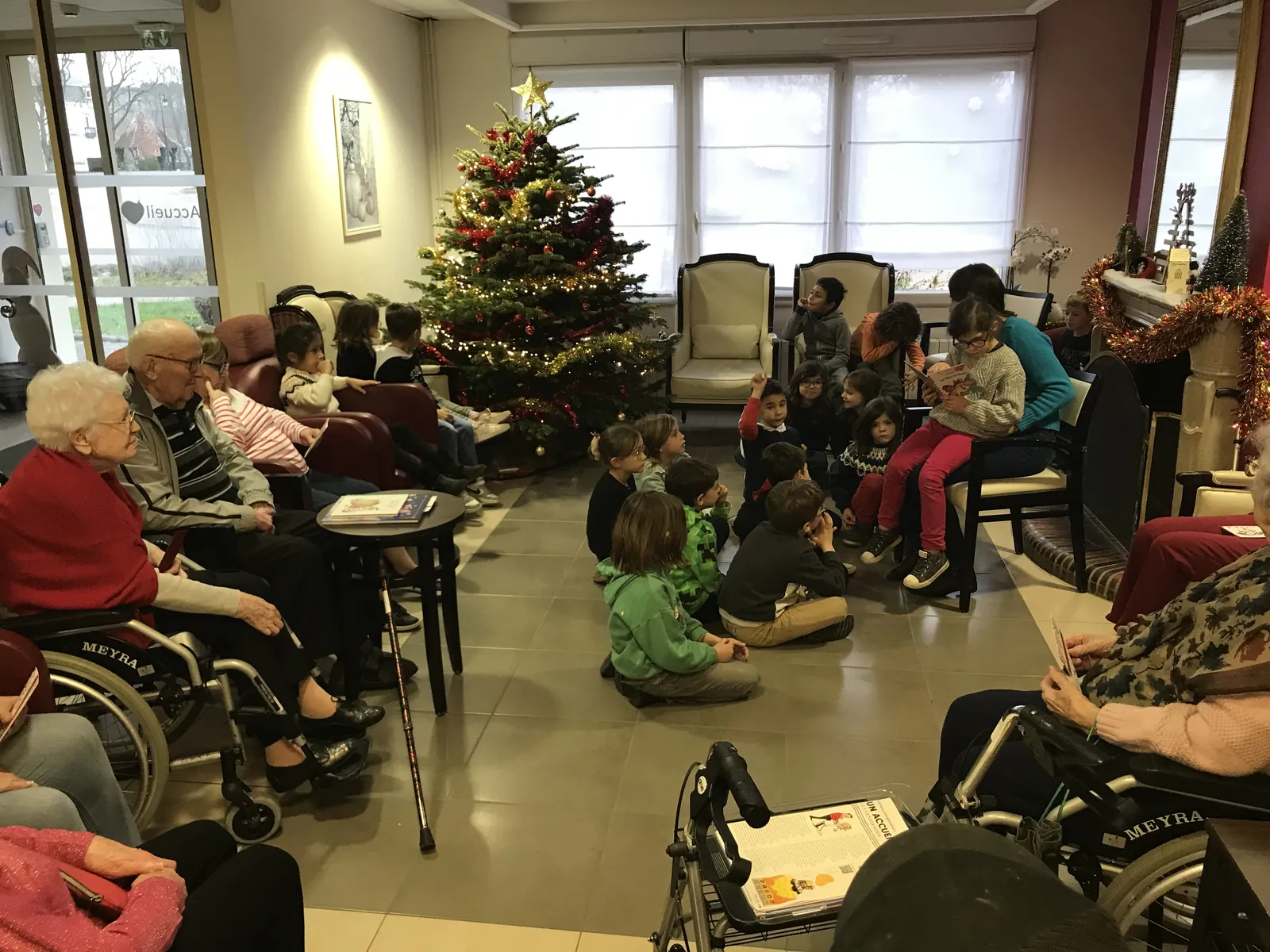 Echanges avec la classe de CP-CE1 à la résidence 19/12