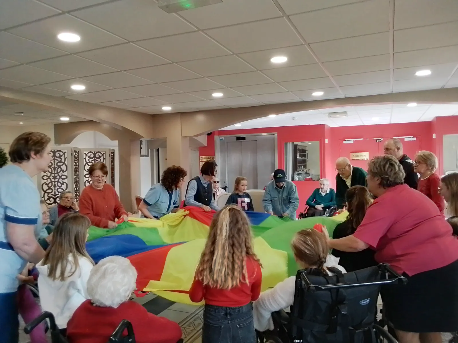 Moment de partage avec les enfants du centre aéré de Cucq