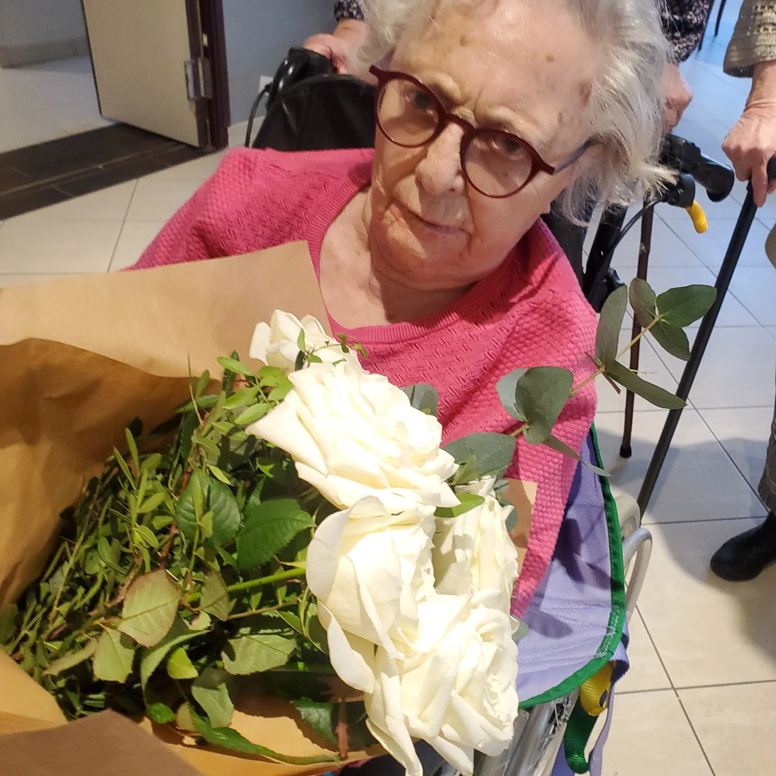 Art floral avec les résidents  