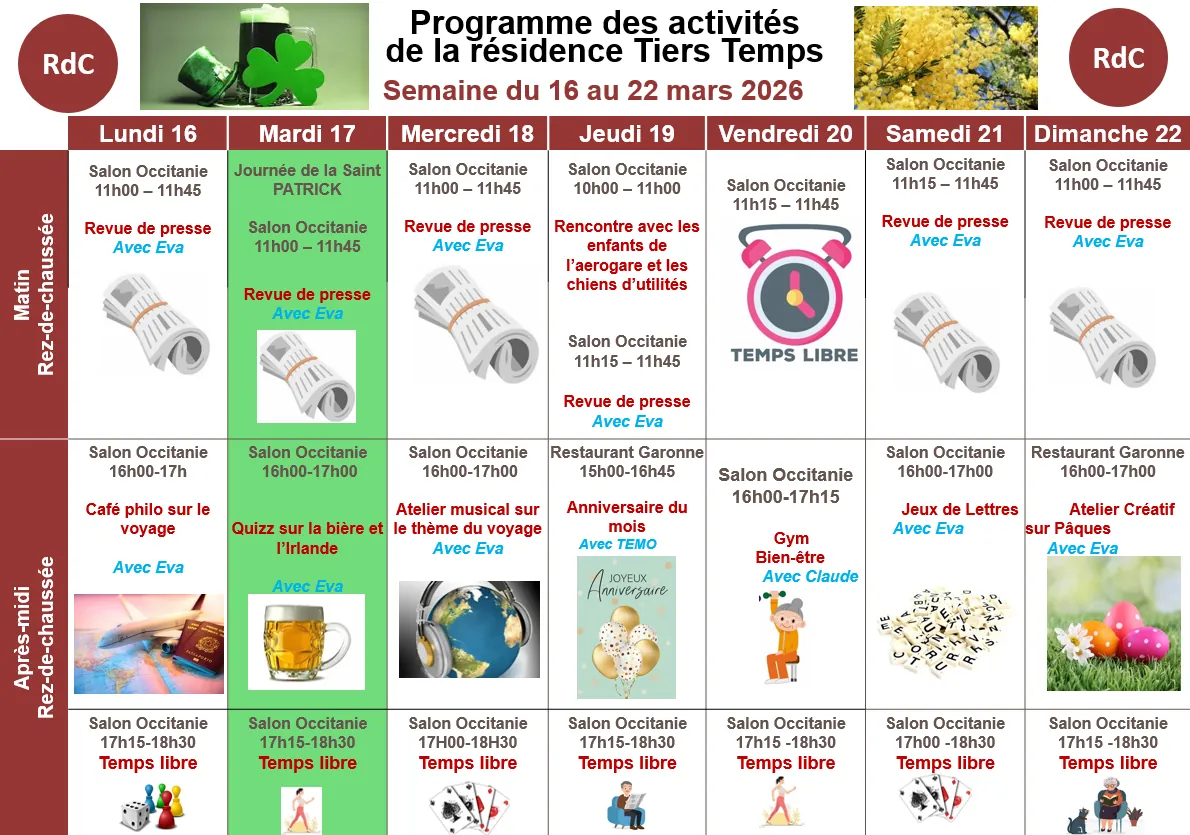  Semaine Internationale à la Résidence !