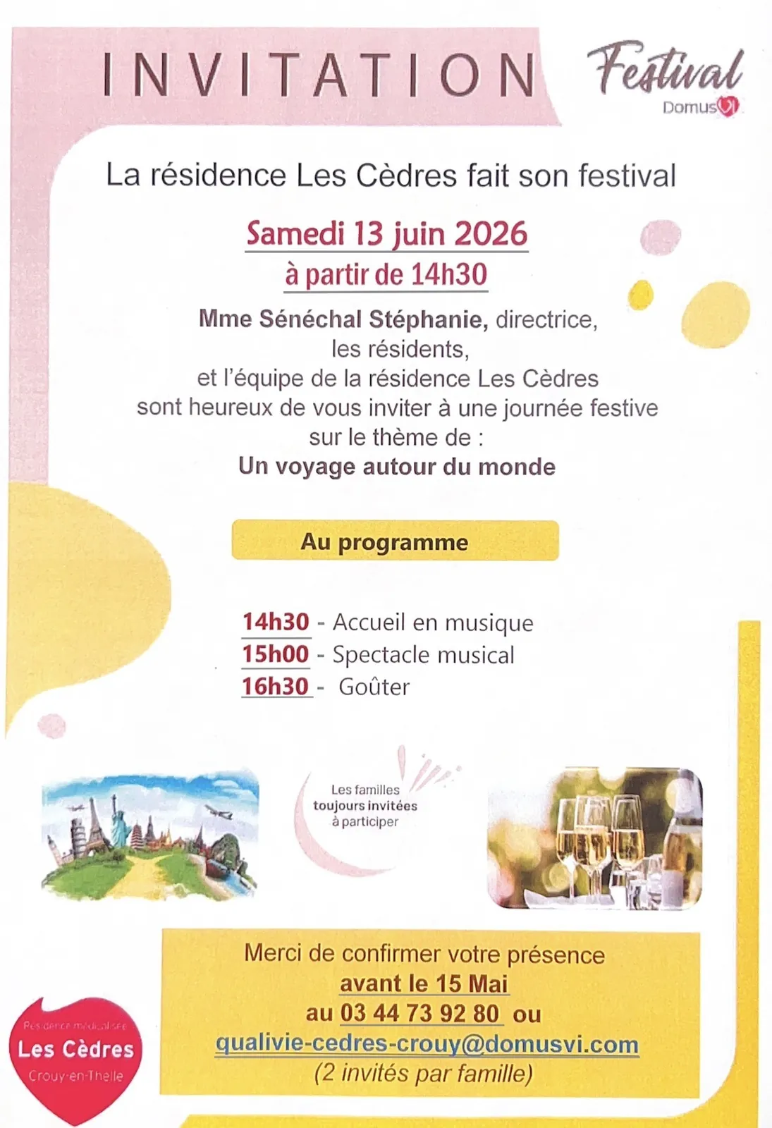 Invitation au festival de la résidence – Samedi 13 juin 2026