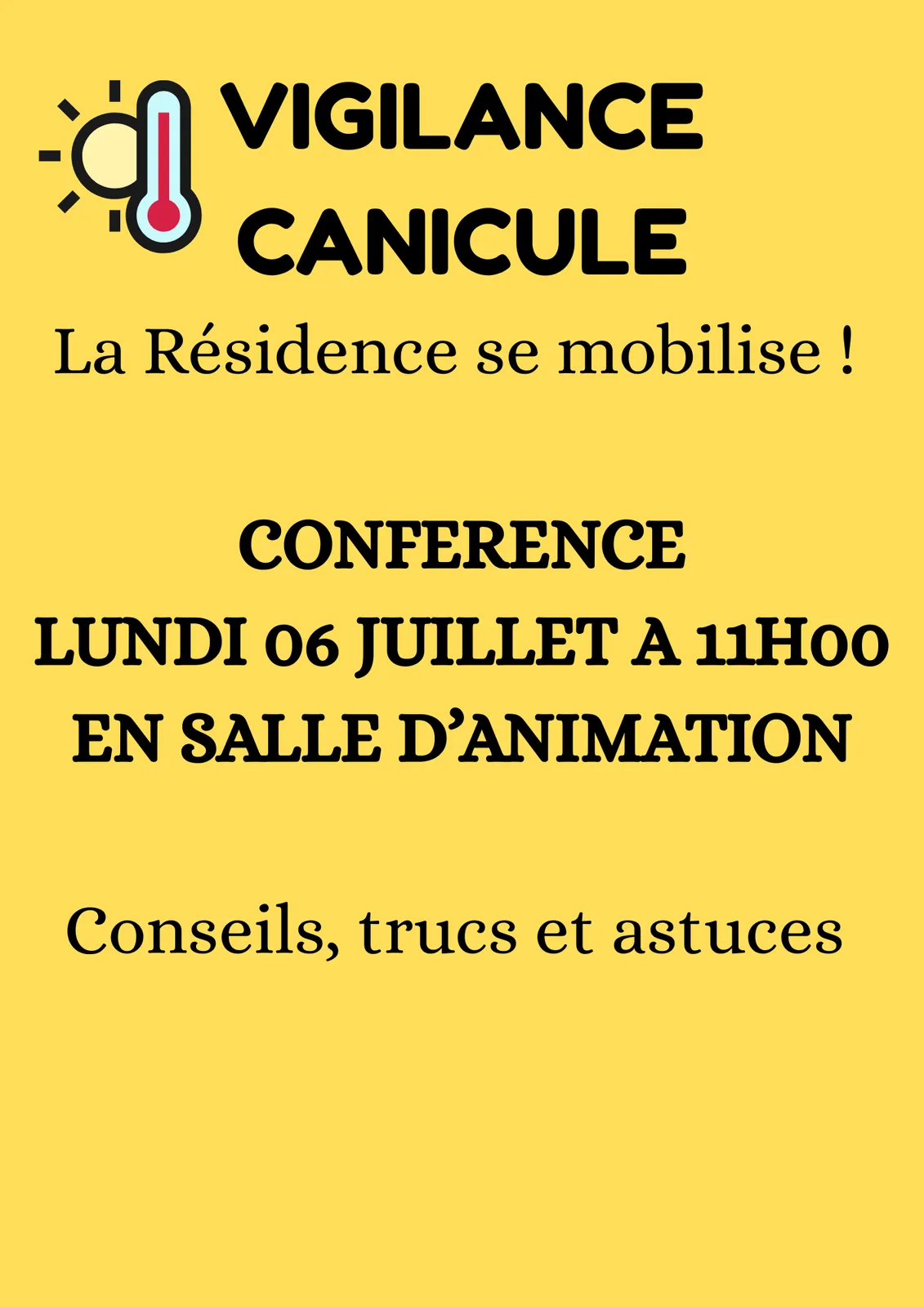 Pendant les vagues de chaleur, la Résidence se mobilise !