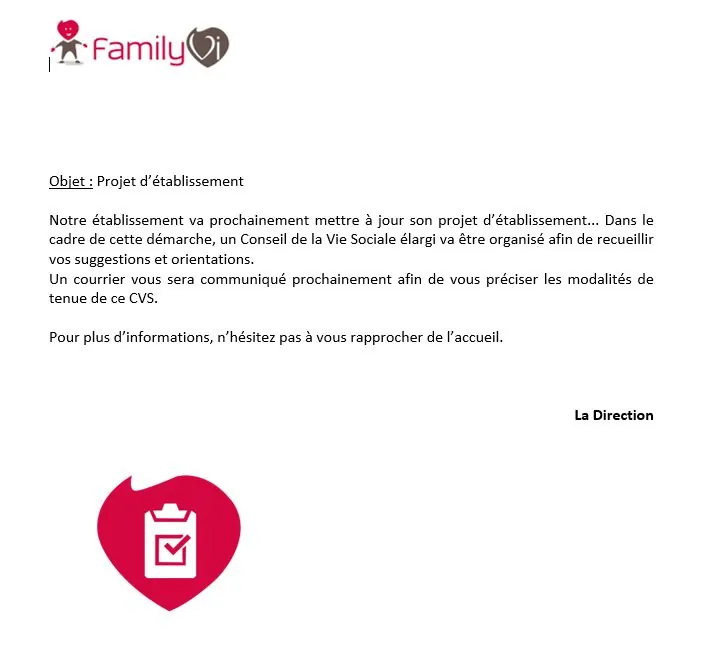 Nouveau Projet d'établissement