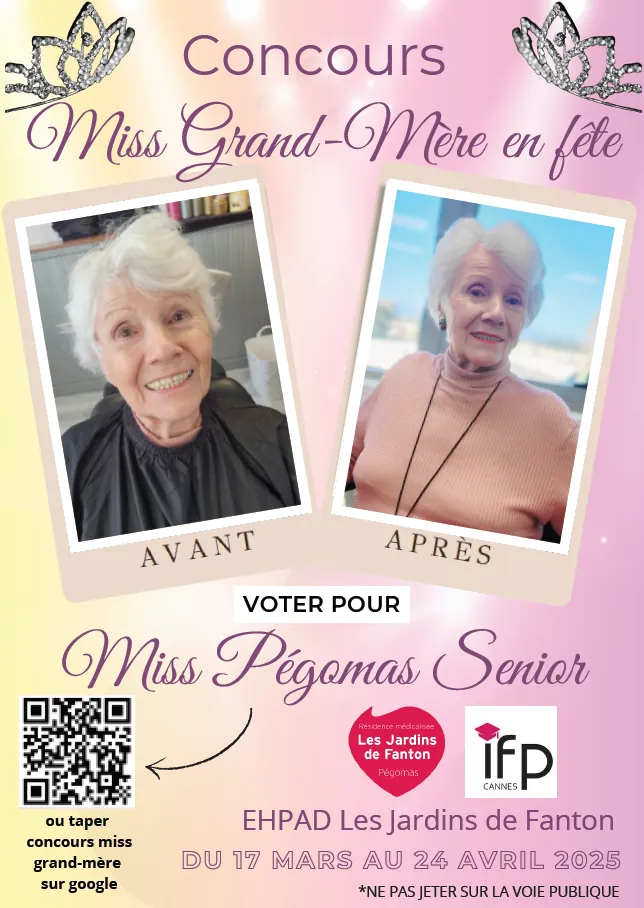 Mme Leclech élue Miss Grand-Mère en Fête des Alpes-Maritimes !