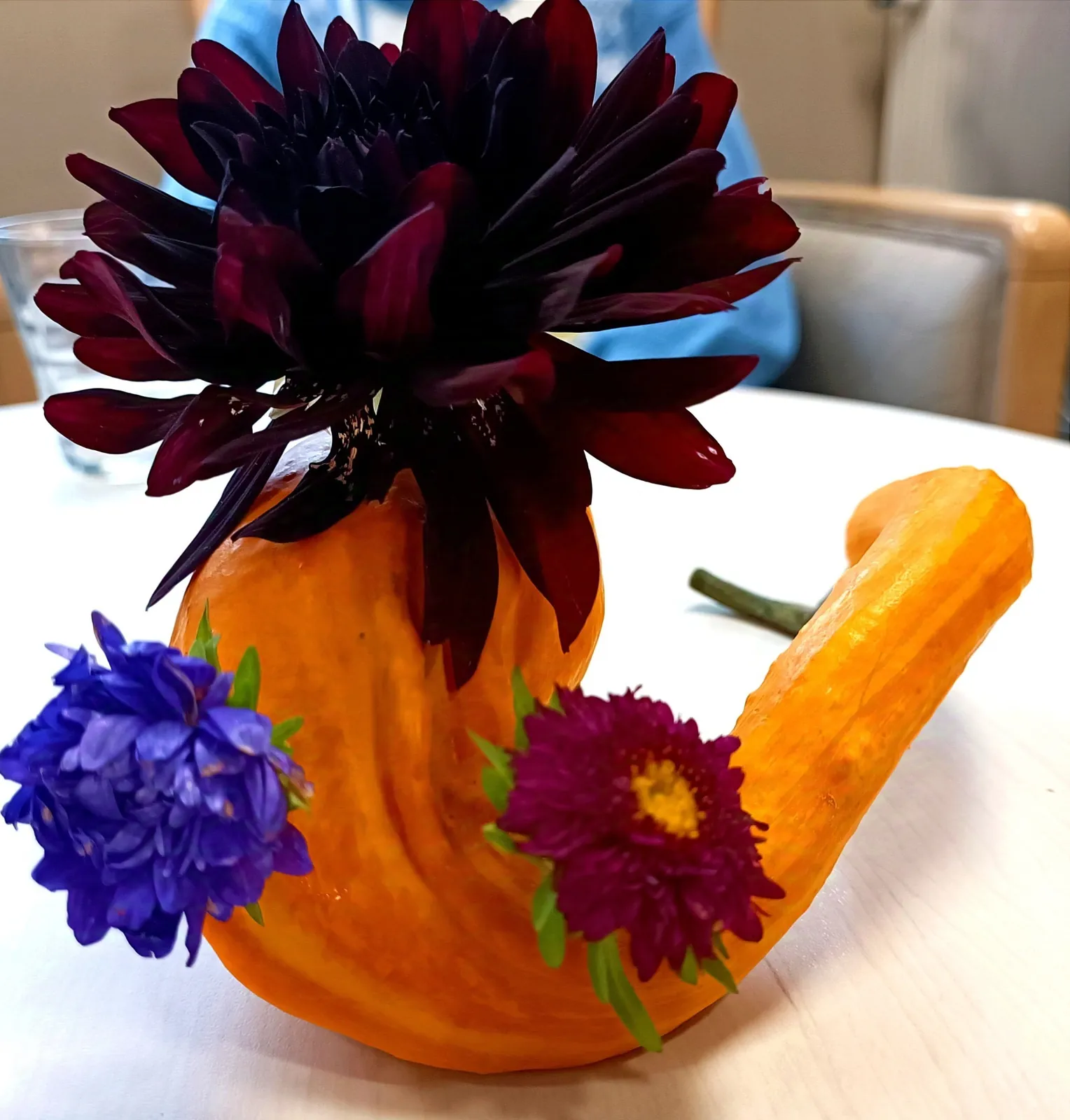Lundi, c'est atelier de citrouilles fleuries !