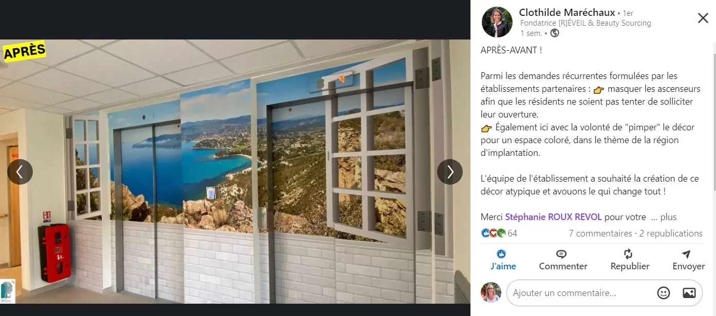 Un trompe l'Œil sur l'ascenseur de l'UVP !