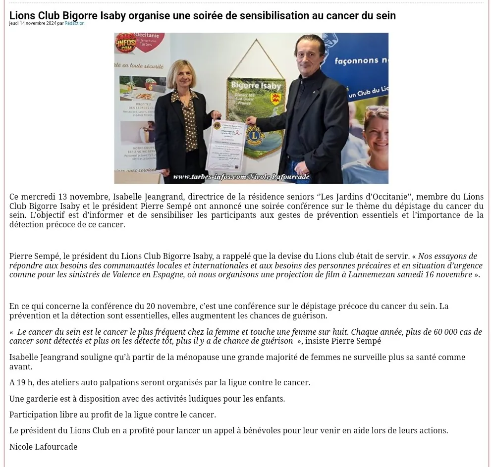 Rdv Mercredi 20 Novembre à partir de 18h00 sur notre résidence "Les Jardins d'Occitanie".
