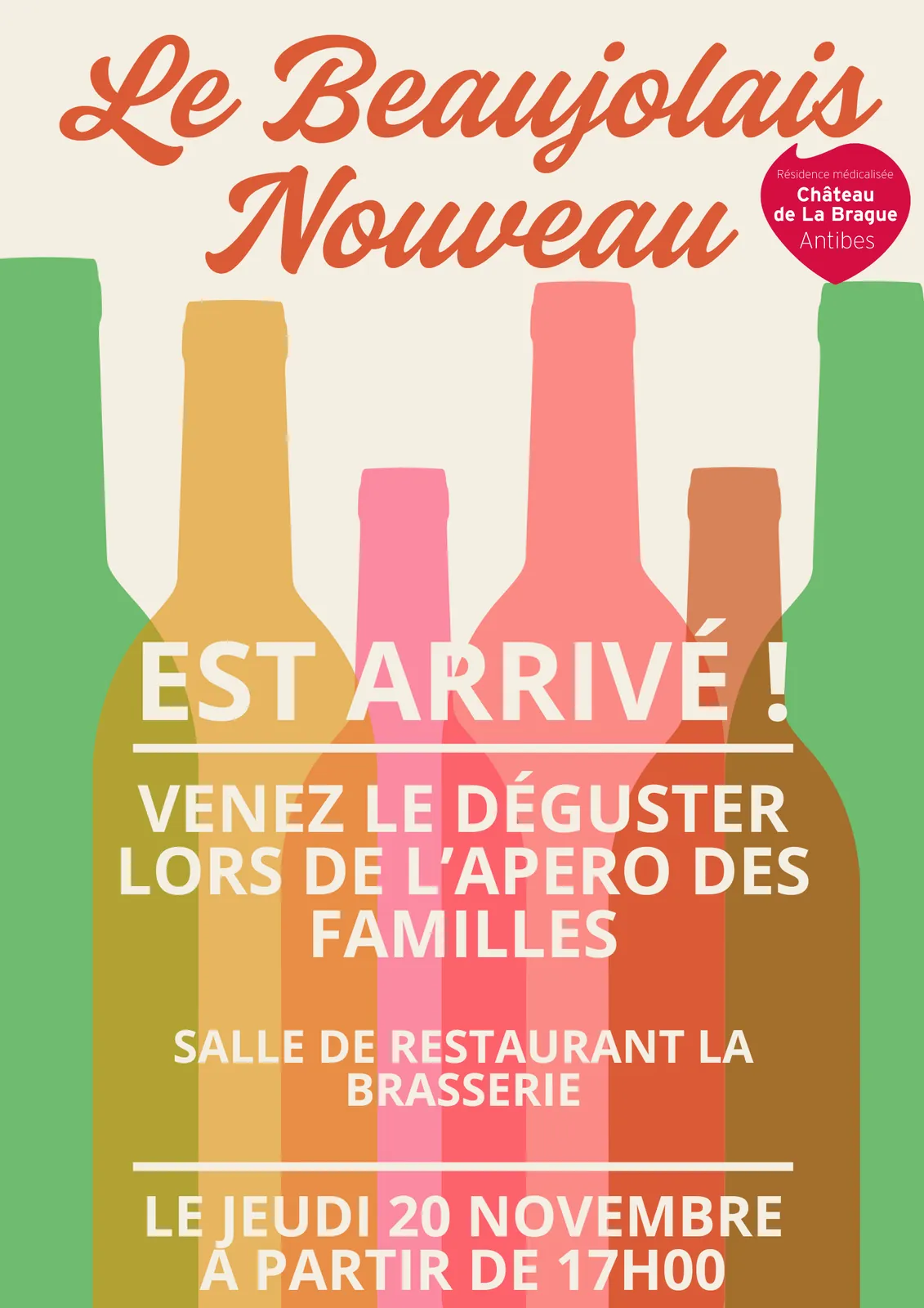 Invitation à l'apéro des familles de novembre - Beaujolais Nouveau