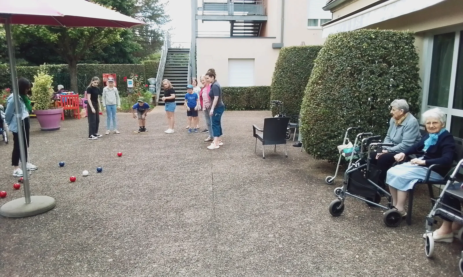 Une partie de pétanque, ça fait plaisir! 