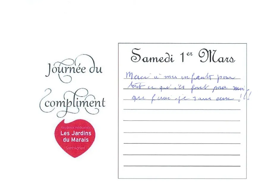 La Journée du Compliment aux Jardins du Marais !
