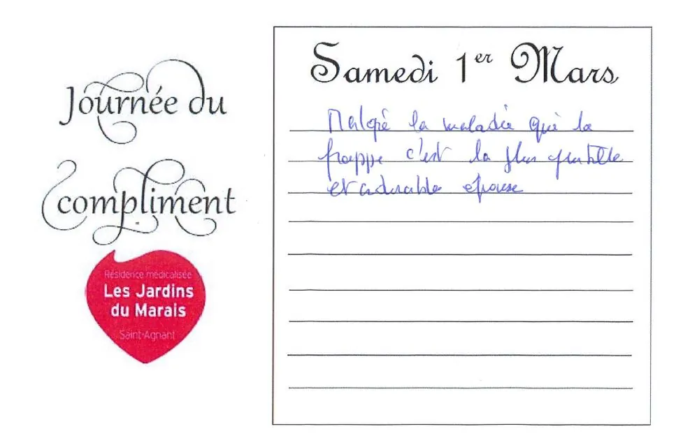 La Journée du Compliment aux Jardins du Marais !