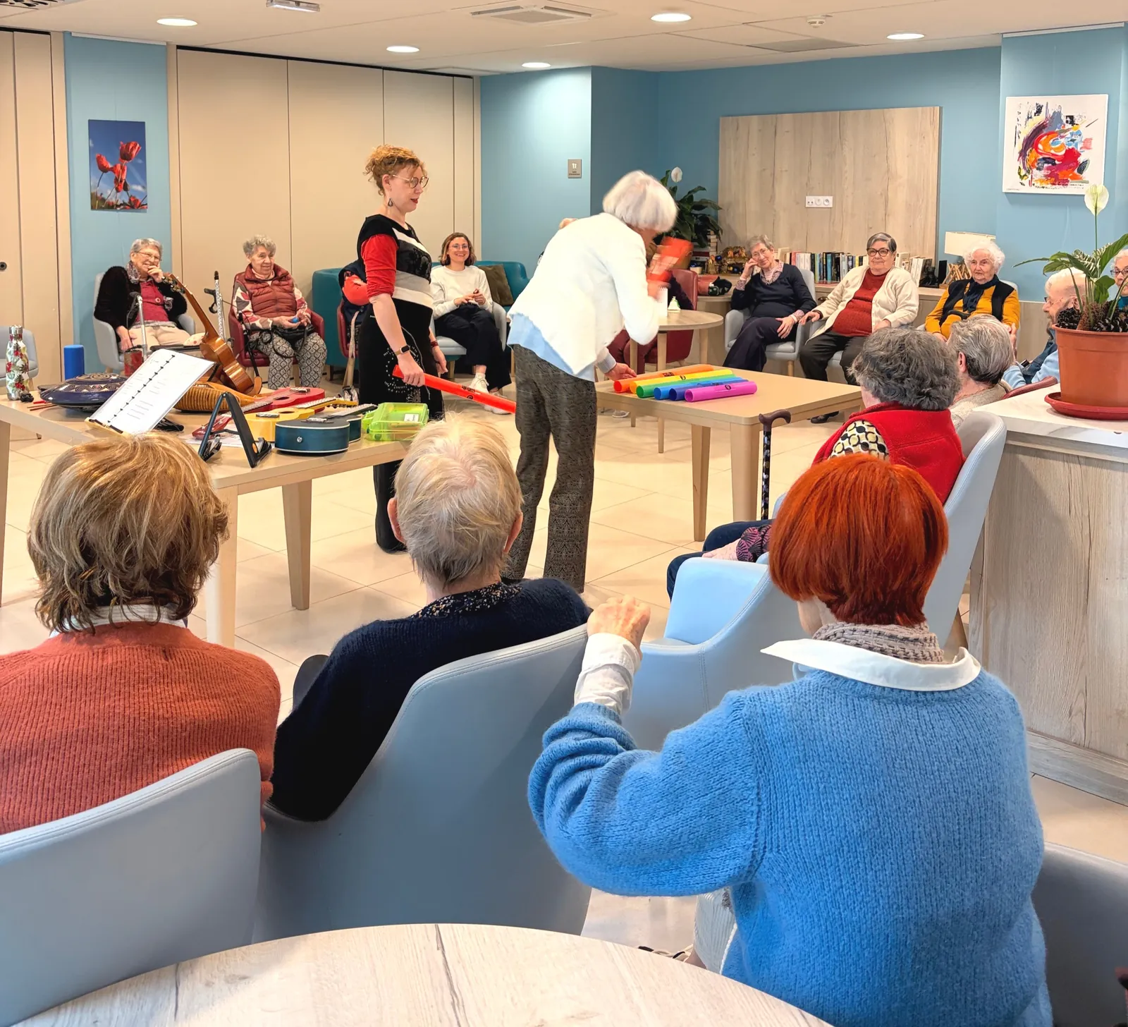Atelier musicothérapie avec Adeline : un moment de partage et de découverte