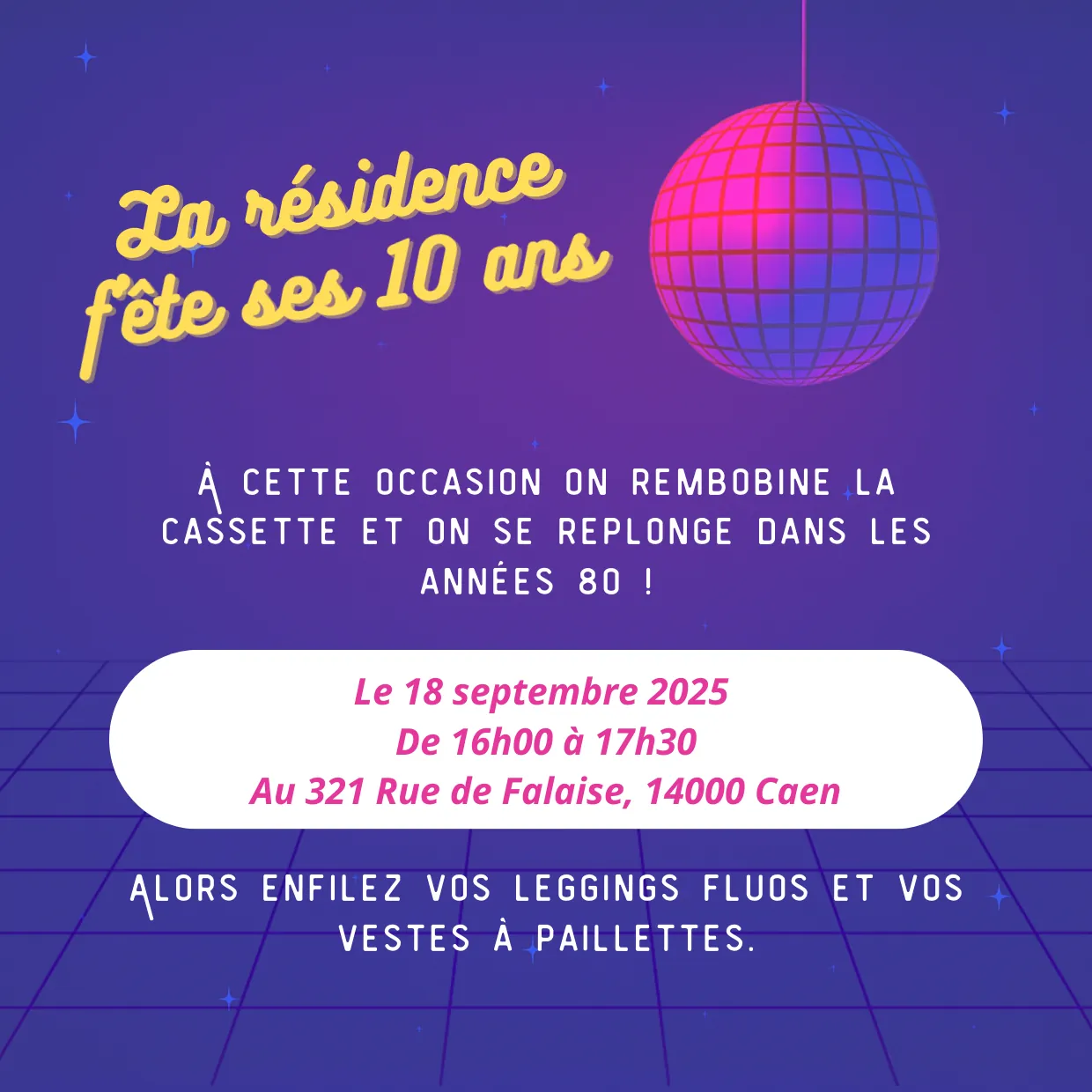Les 10 ans de la résidence le 18 septembre 2025 !