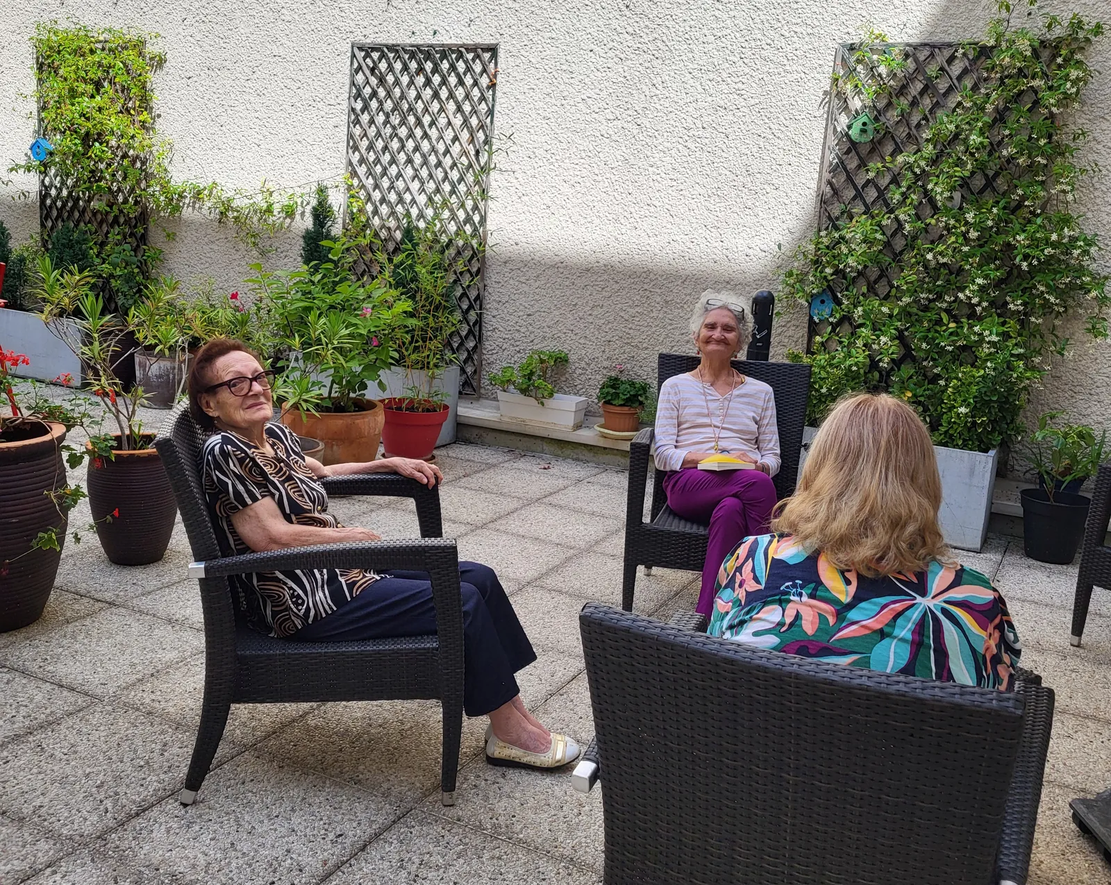 Un beau moment ce matin au patio de la résidence les adrets 