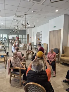 La gym douce continue à la résidence.