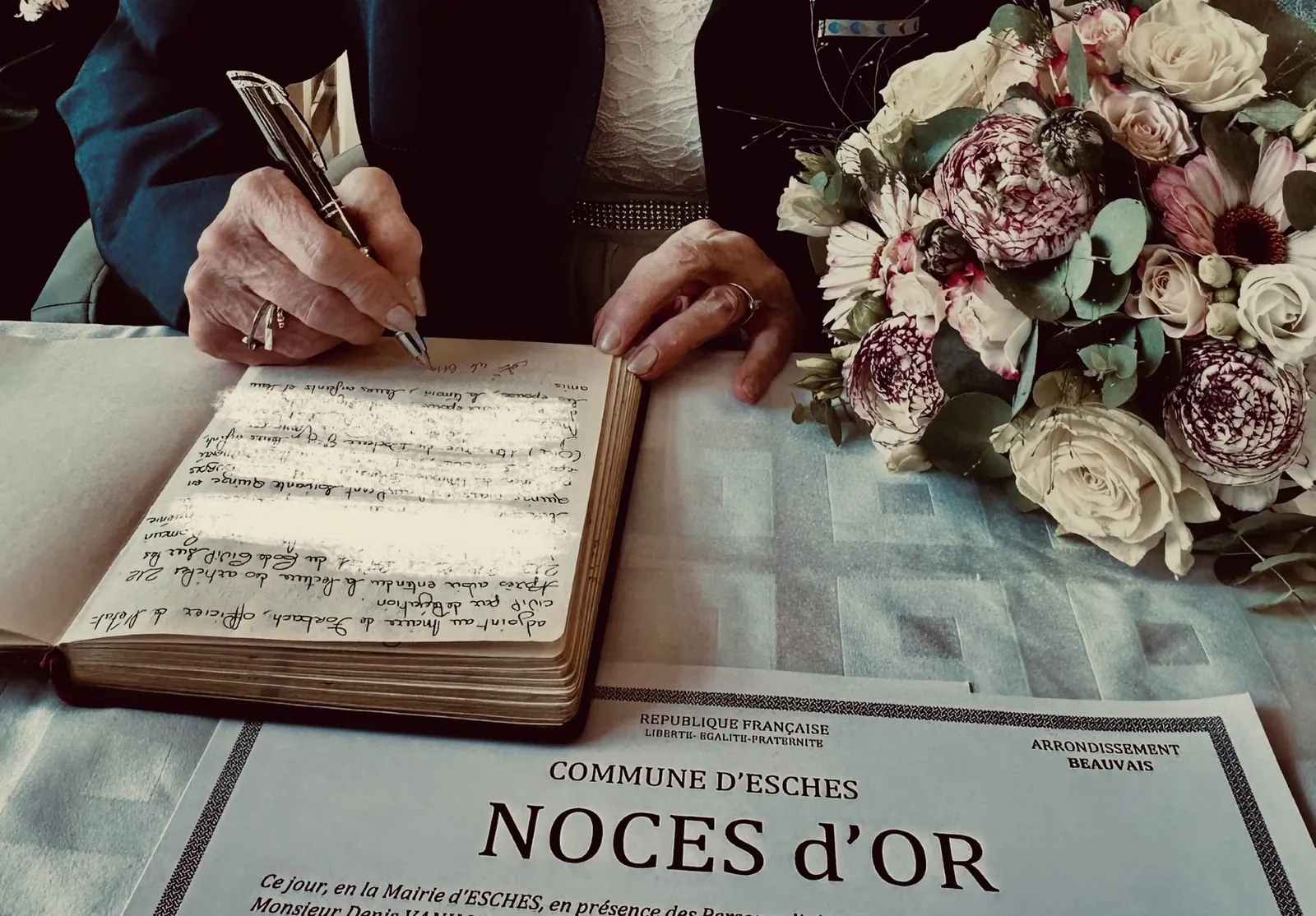 Célébrons les noces d'or de Mr & Mme O  à la  Résidence Les Jardins Médicis d'Esches