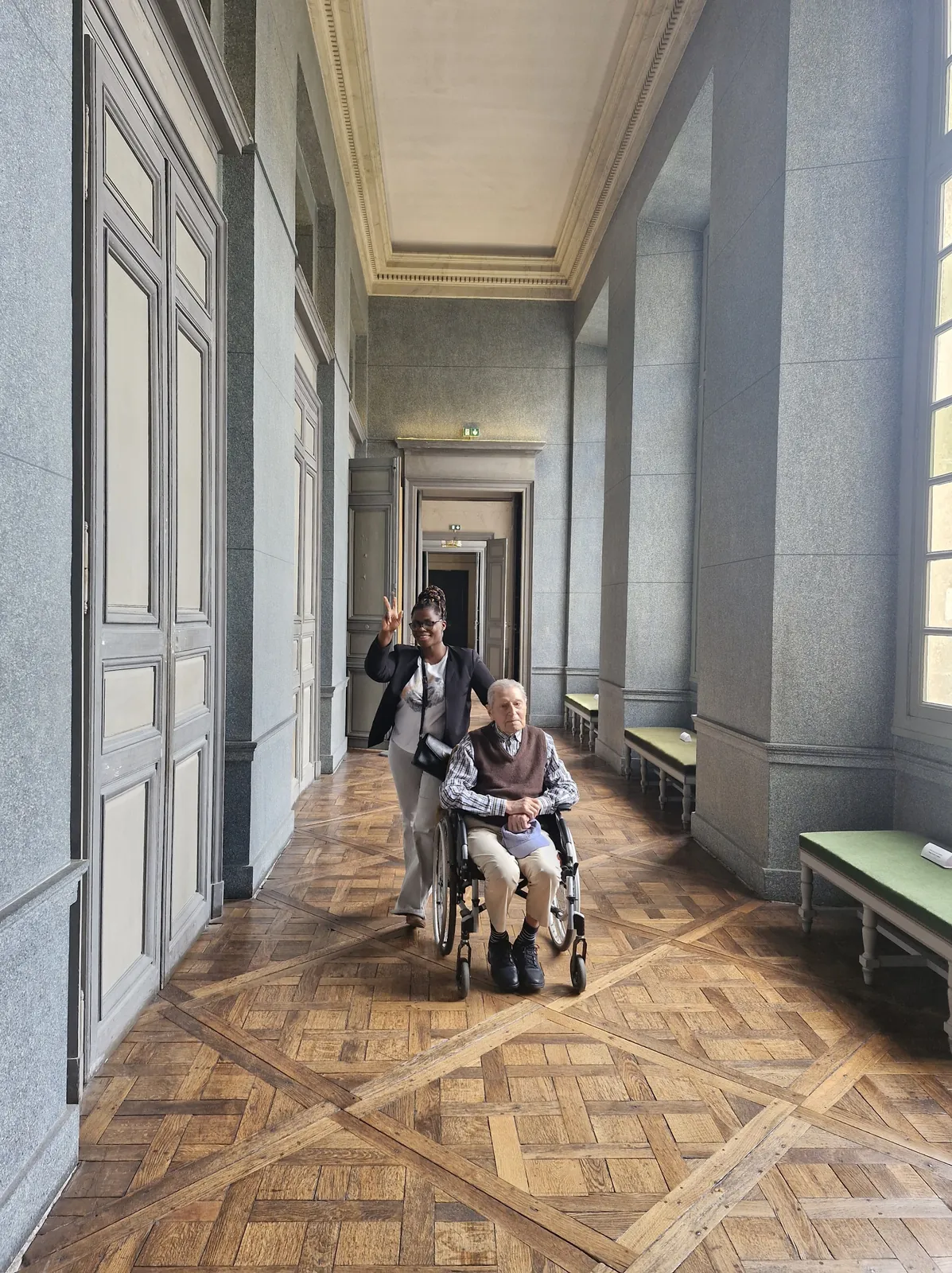 Trois centenaires en visite au château de Compiègne !