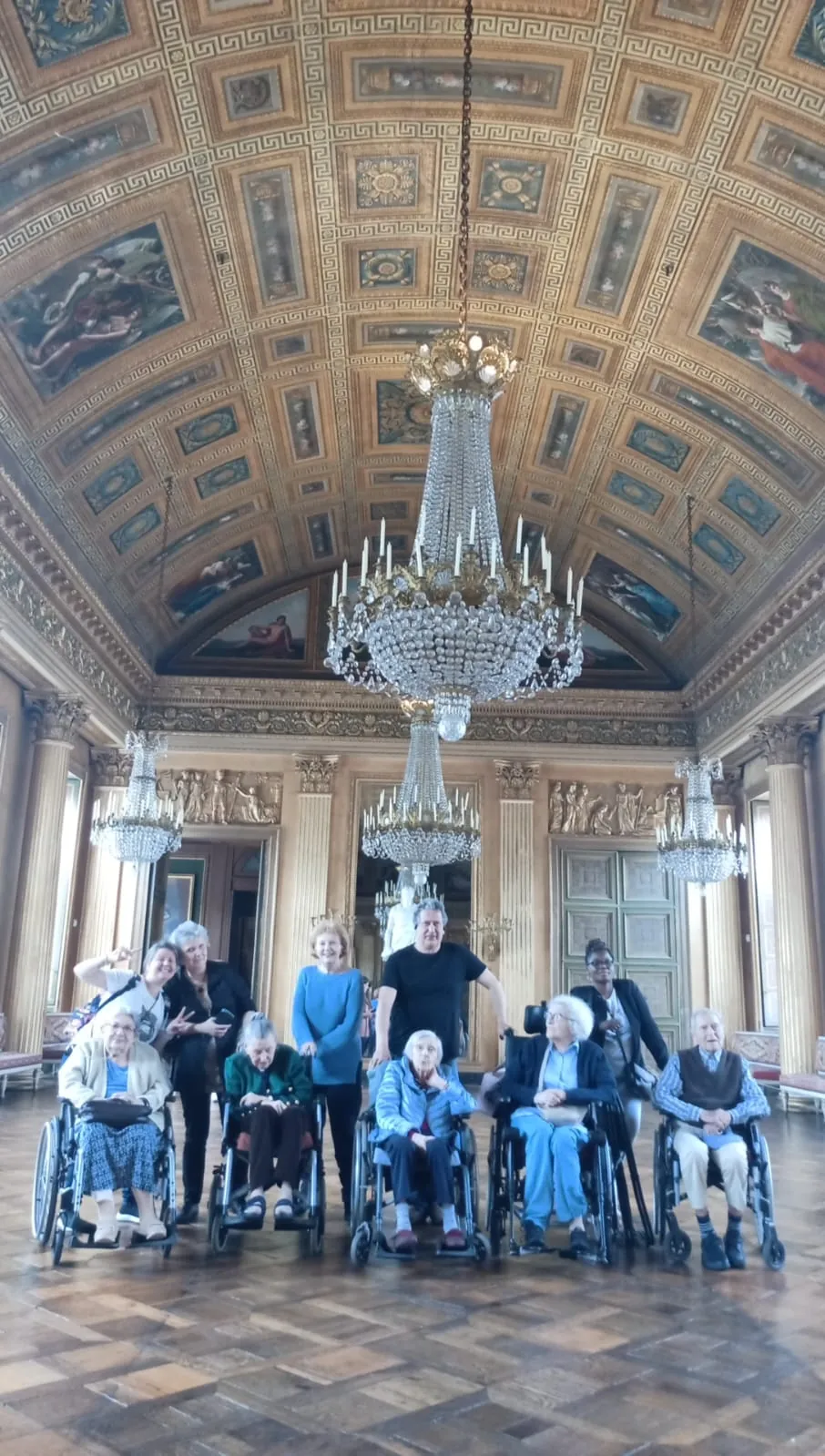 Trois centenaires en visite au château de Compiègne !