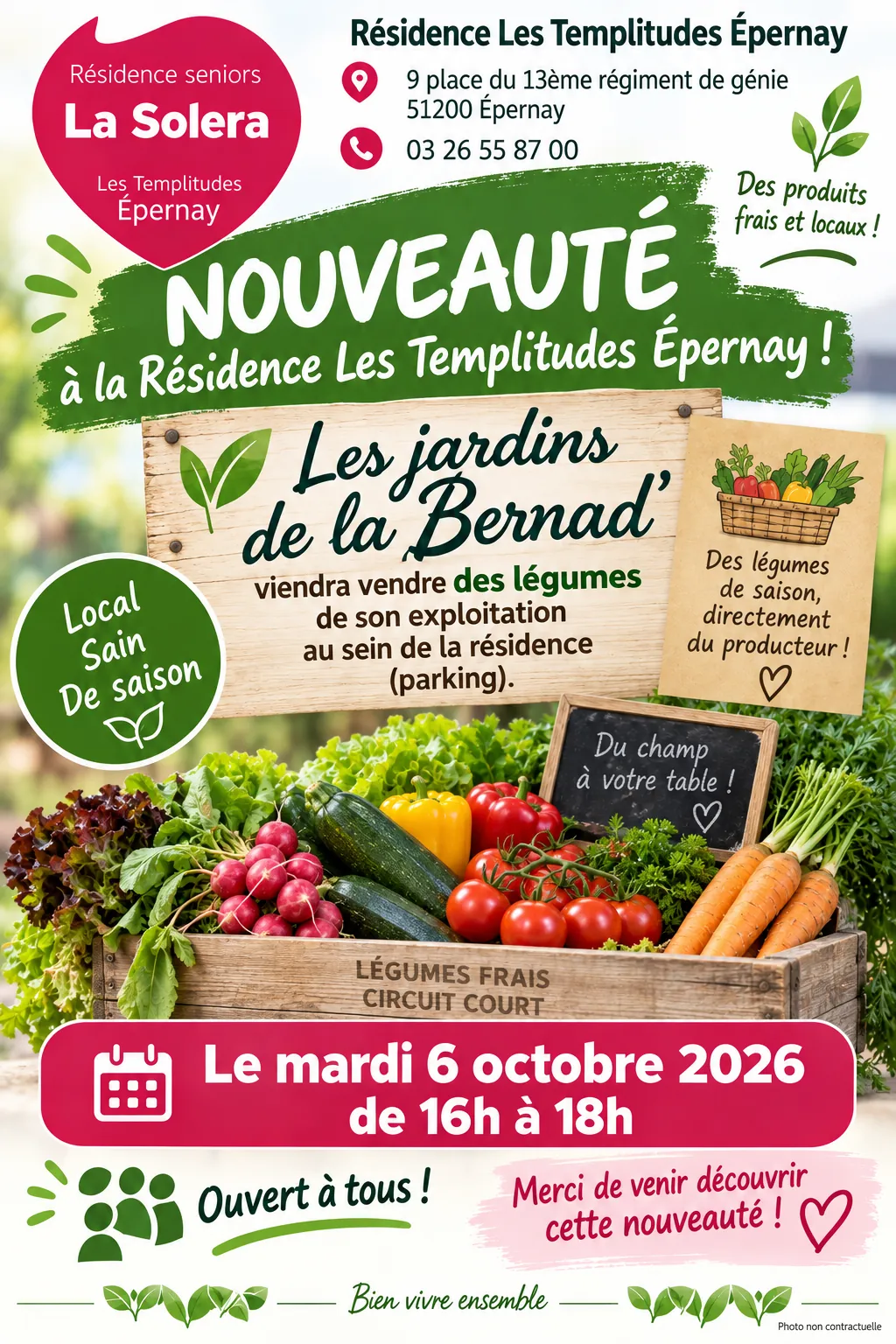 Nouveauté !! Vente de légumes par un producteur local